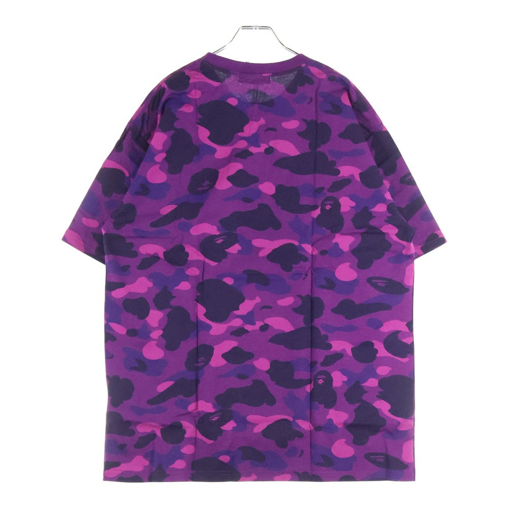 BAPE BY A BATHING APE(ベイプ ア ベイシング エイプ) カモフラ総柄 半袖Tシャツ カットソー パープル 001CSH201045X