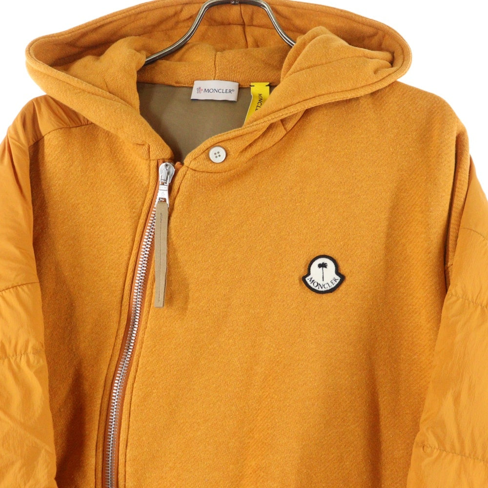 MONCLER GENIUS(モンクレール ジーニアス) ×Palm Angels DOWN HOODIE ダウンドッキング フーデッドスウェットジップパーカー オレンジ G209L8N00004