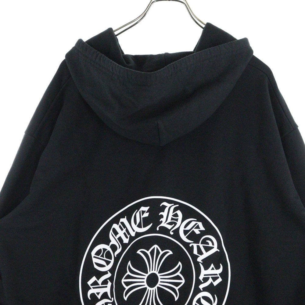 CHROME HEARTS(クロムハーツ) SWTSHRT HD ZIP 東京限定 ホースシュー バックプリント ジップアップパーカー ブラック