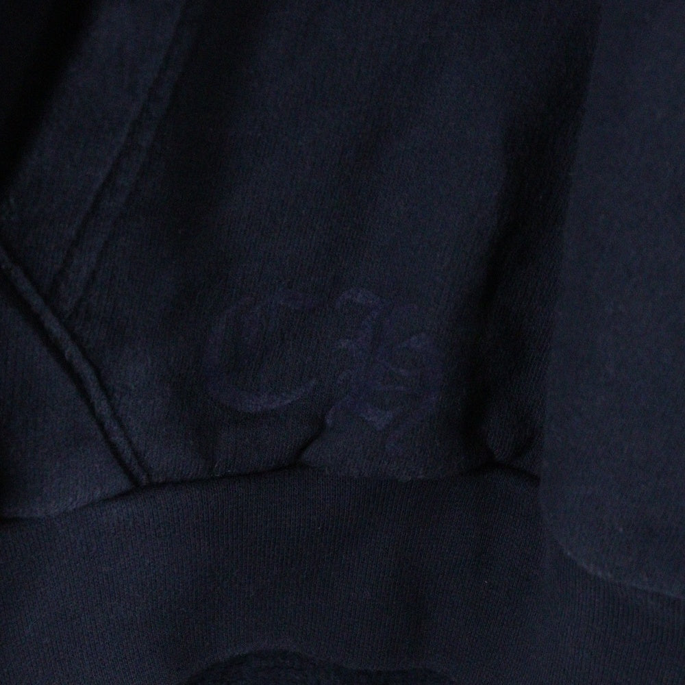 CHROME HEARTS(クロムハーツ) SWTSHRT PLVR プルオーバーパーカー 袖フローラルバックホースシューパーカー ネイビー/レッド