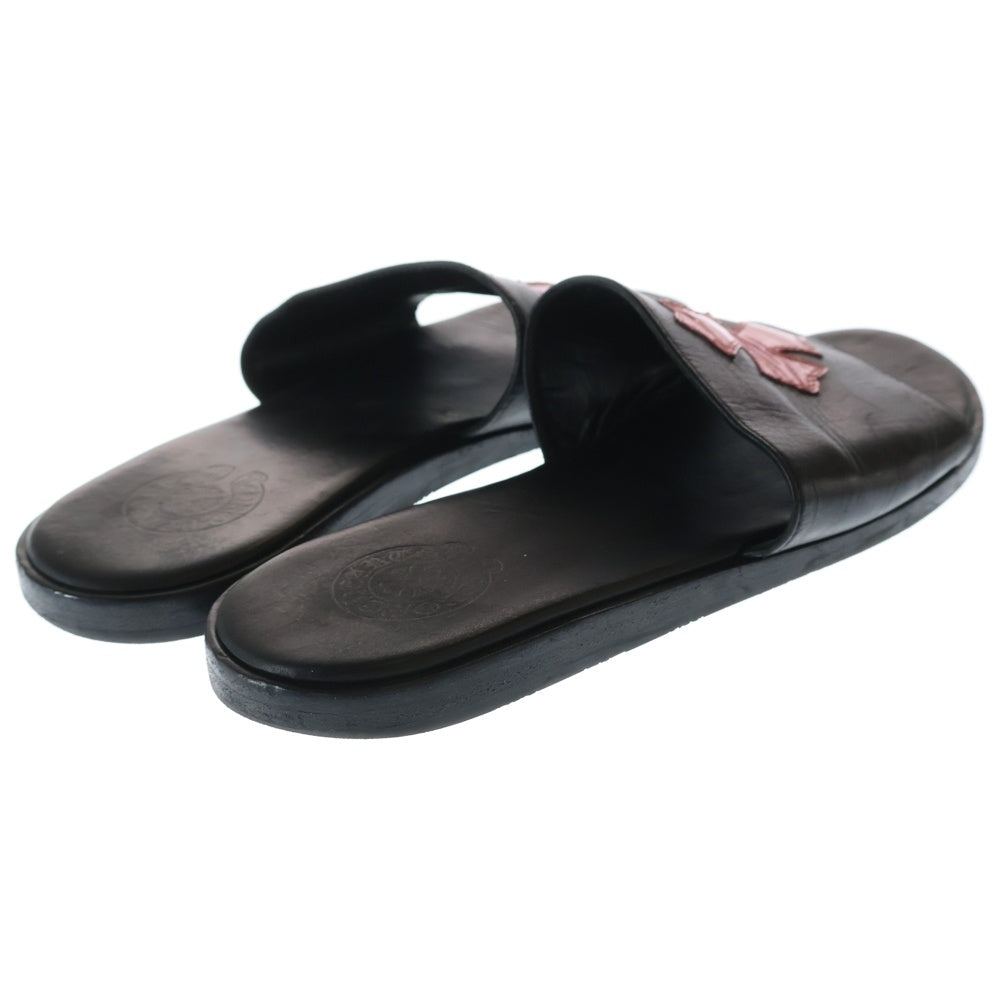 CHROME HEARTS(クロムハーツ) CH SLIDE LEATHER CHプラスパッチ レザーサンダル シューズ ブラック