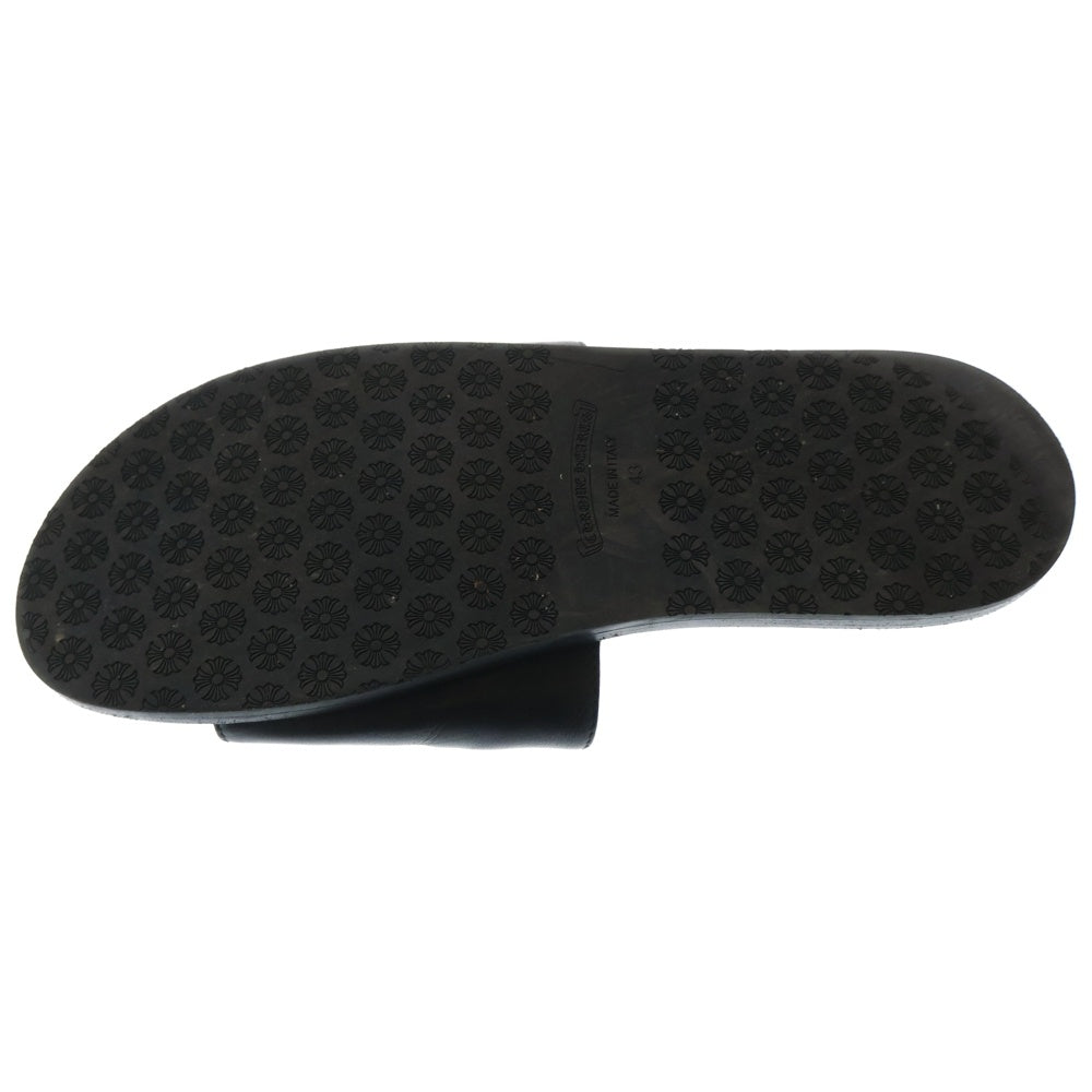 CHROME HEARTS(クロムハーツ) CH SLIDE LEATHER CHプラスパッチ レザーサンダル シューズ ブラック