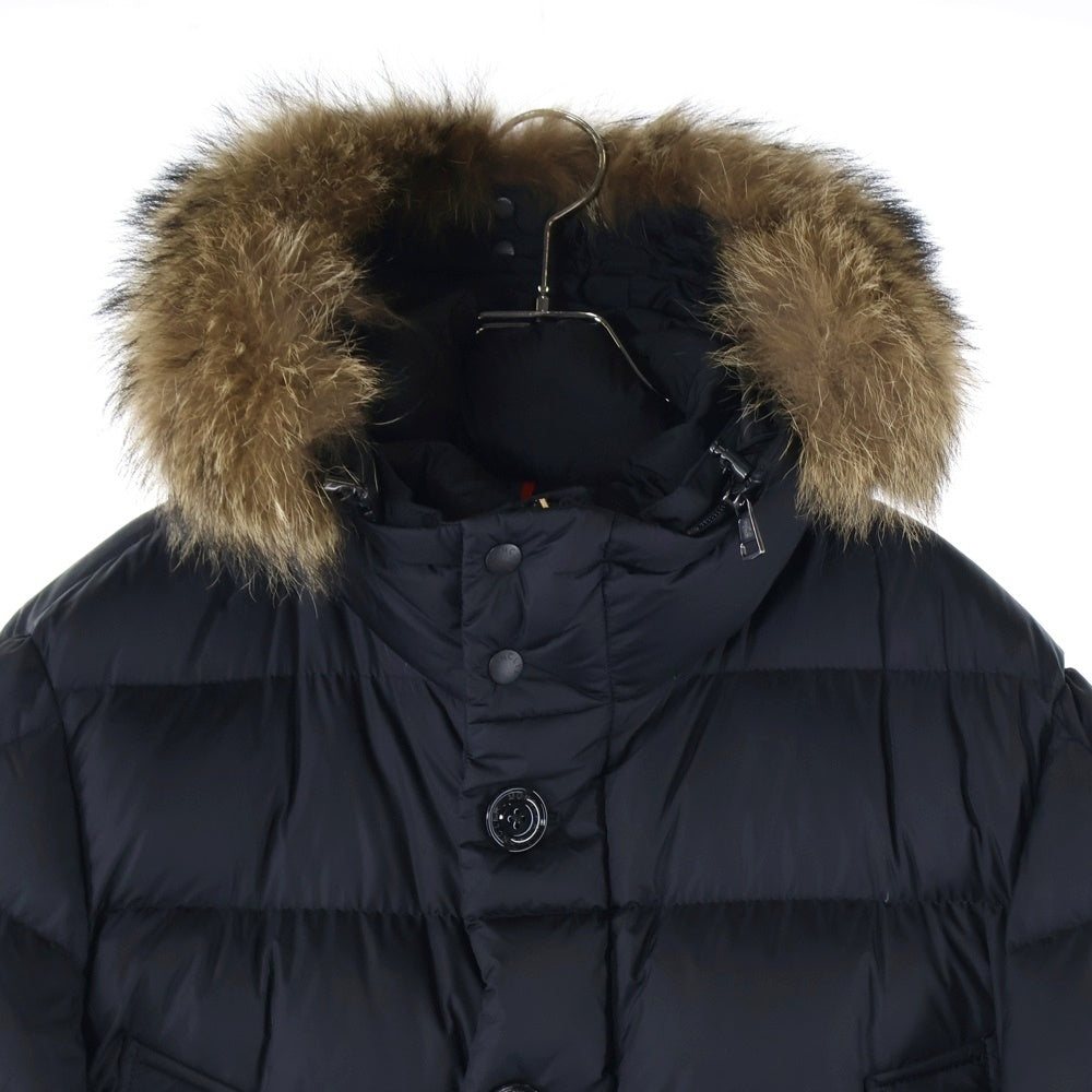 MONCLER(モンクレール) CLUNY クリュニー ファー付き ダウンジャケット ブラック G20911B52502