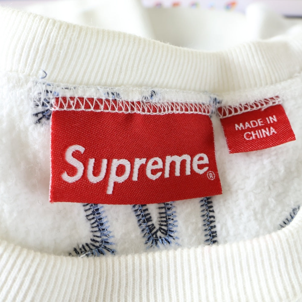 SUPREME(シュプリーム) 22SS Multi Arc Crewneck アーチロゴ クルーネックスウェット トレーナー ホワイト/ブルー