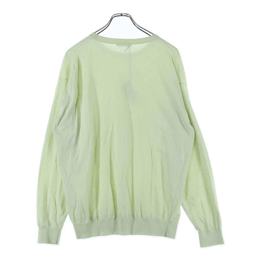 AURALEE(オーラリー) 25SS クルーネック ニットセーター ライトグリーン A25SP01KA