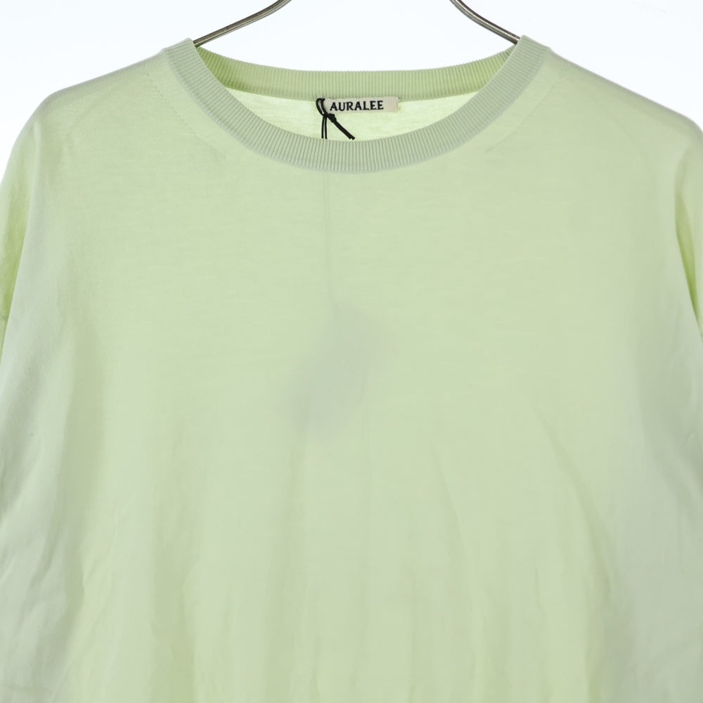 AURALEE(オーラリー) 25SS クルーネック ニットセーター ライトグリーン A25SP01KA