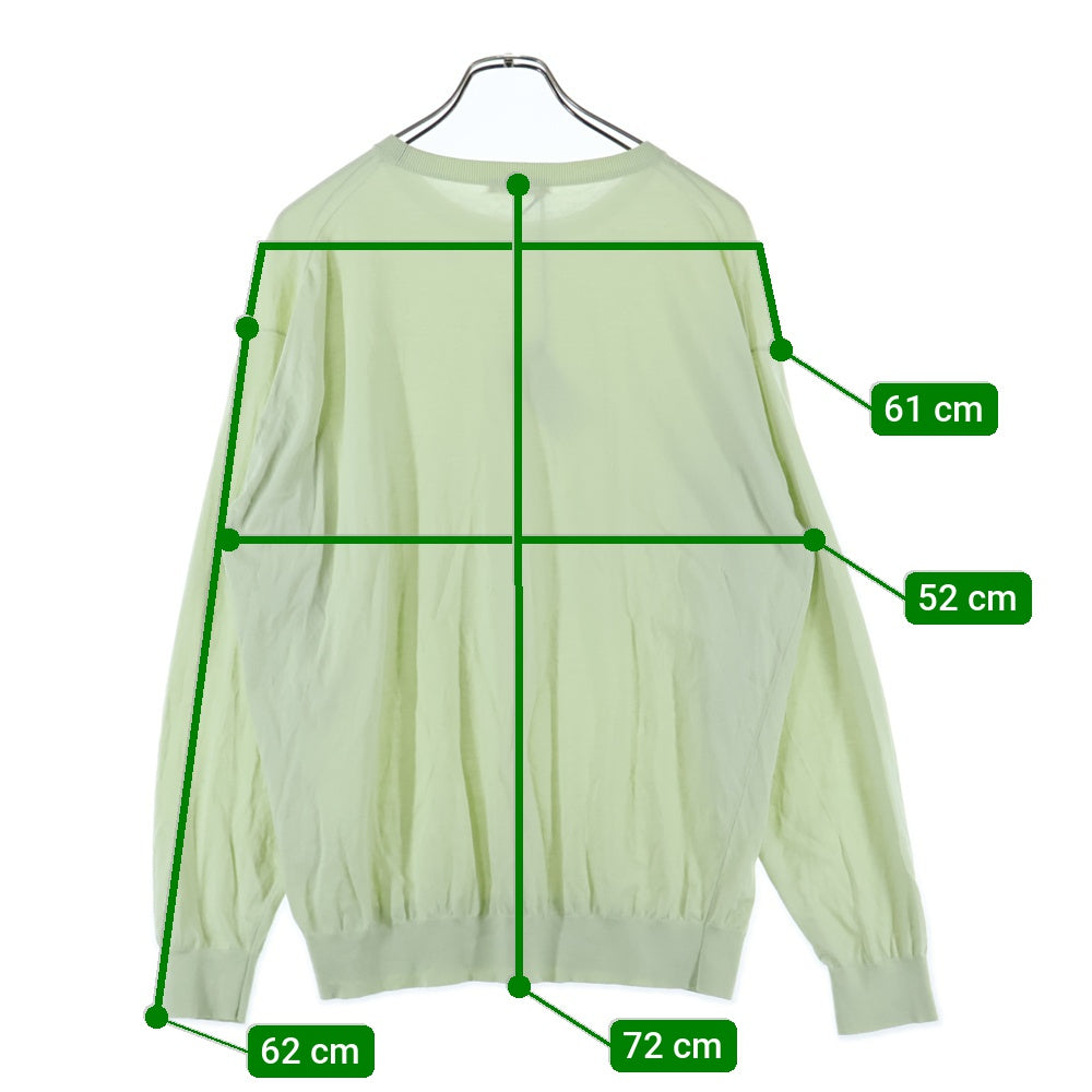AURALEE(オーラリー) 25SS クルーネック ニットセーター ライトグリーン A25SP01KA
