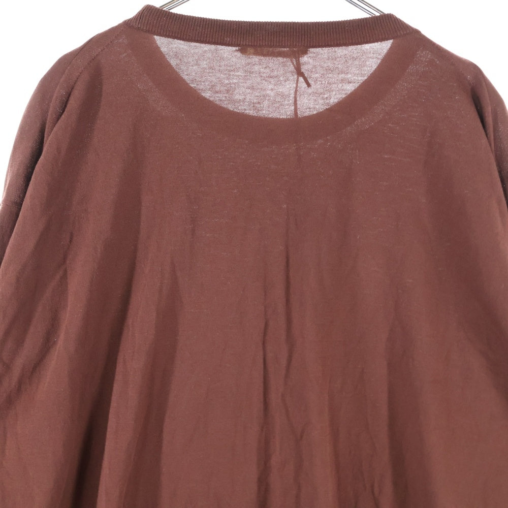 AURALEE(オーラリー) 25SS クルーネック ニットセーター ブラウン A25SP01KA