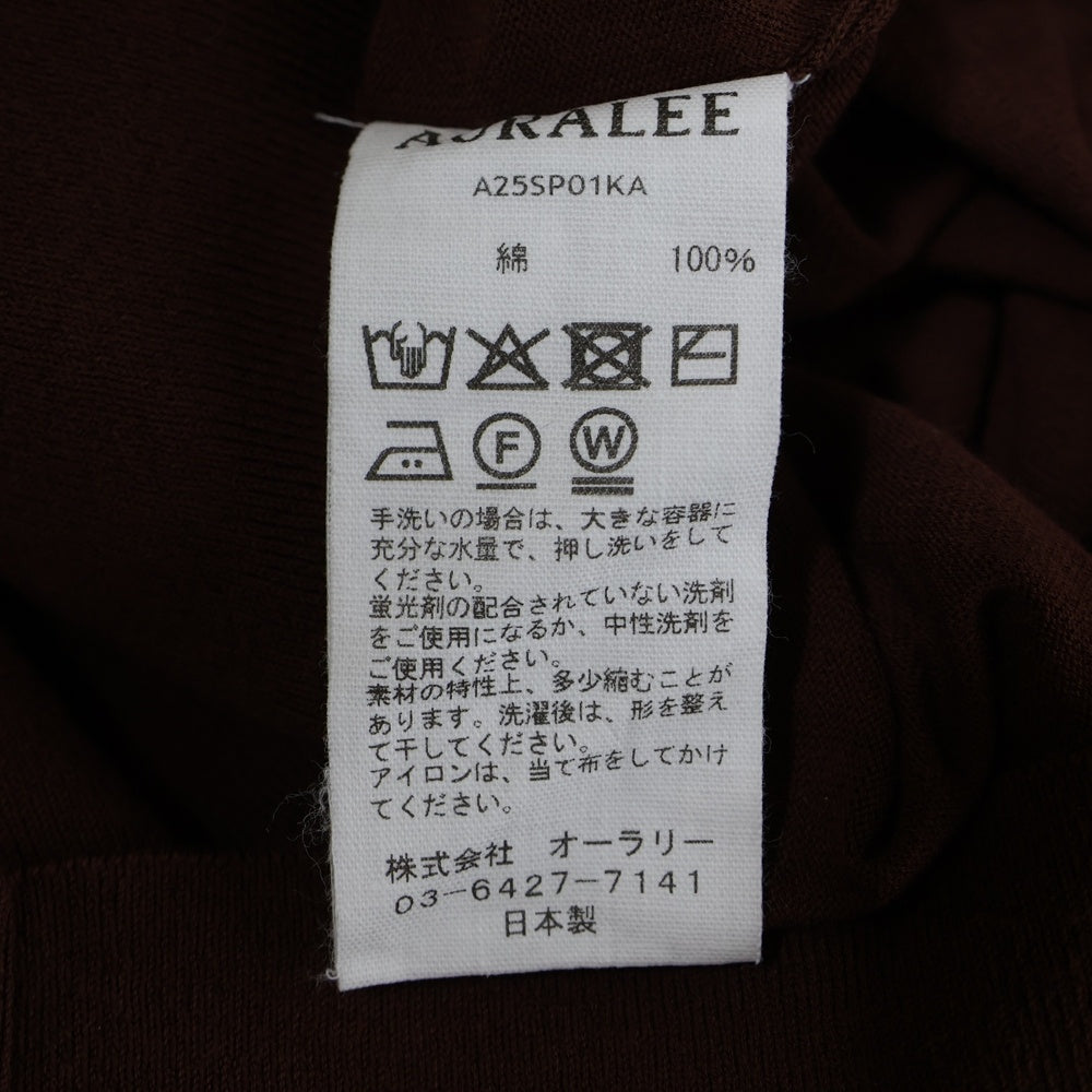 AURALEE(オーラリー) 25SS クルーネック ニットセーター ブラウン A25SP01KA