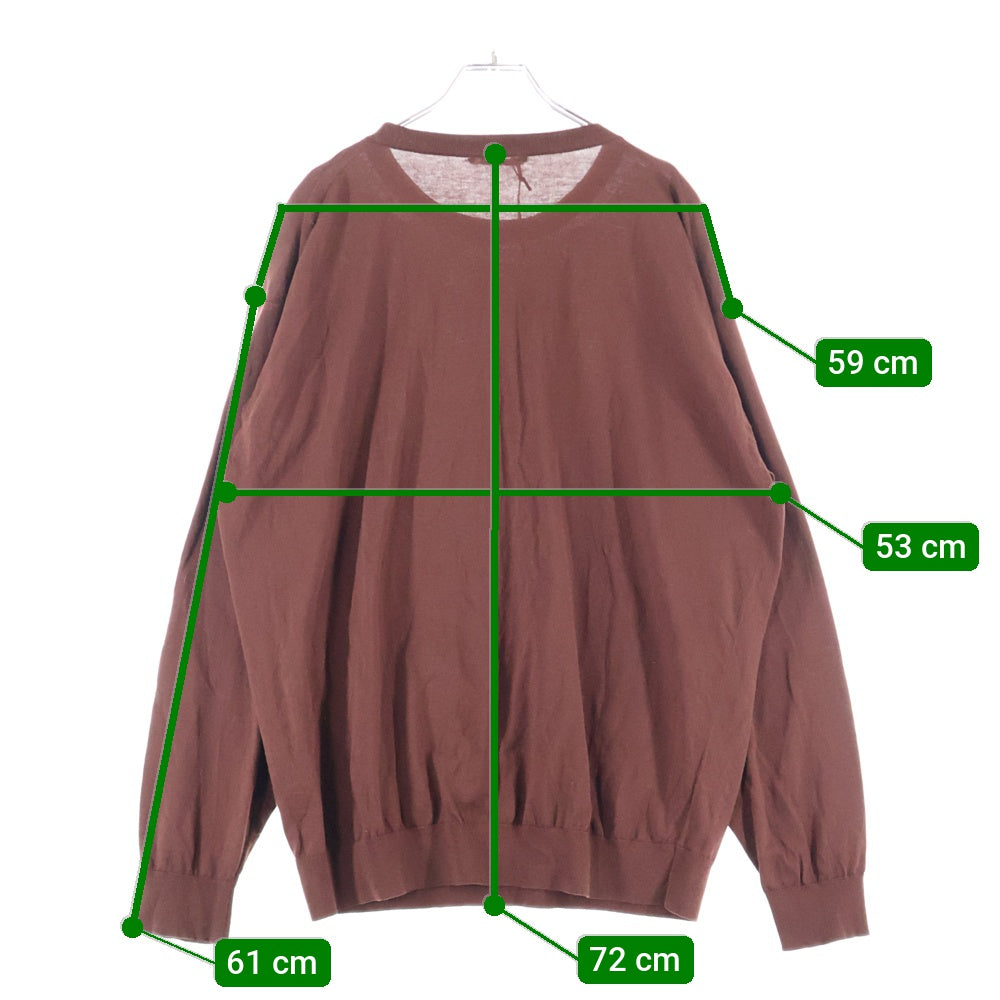 AURALEE(オーラリー) 25SS クルーネック ニットセーター ブラウン A25SP01KA