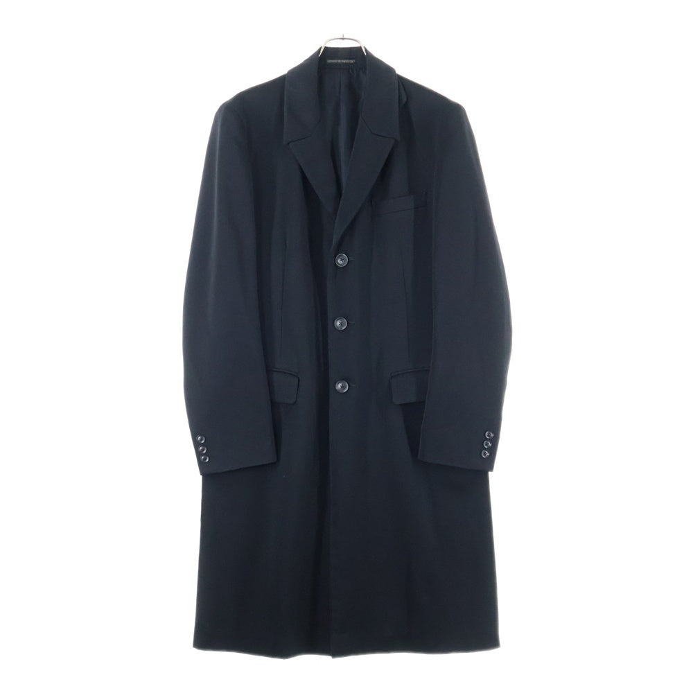 Yohji Yamamoto(ヨウジヤマモト) SMOKING NO? バックロゴ ロングコート テーラードジャケット HR-J55-119 ブラック