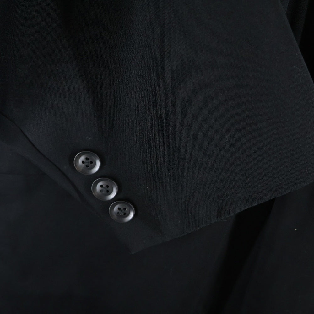 Yohji Yamamoto(ヨウジヤマモト) SMOKING NO? バックロゴ ロングコート テーラードジャケット HR-J55-119 ブラック