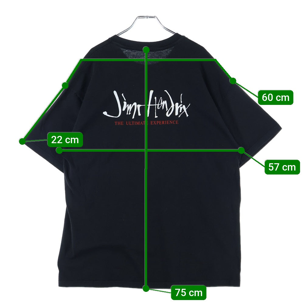 VINTAGE(ヴィンテージ) 90S Jimi Hendrix The Ultimate Experience ジミ ヘンドリックス 両面プリント 半袖Tシャツ カットソー ブラック