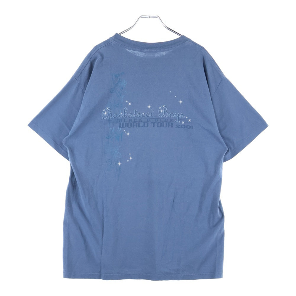 VINTAGE(ヴィンテージ) 00S BACK STREET BOYS TOUT T-shirt バックストリートボーイズ ツアー 両面プリント 半袖Tシャツ カットソー ブルー
