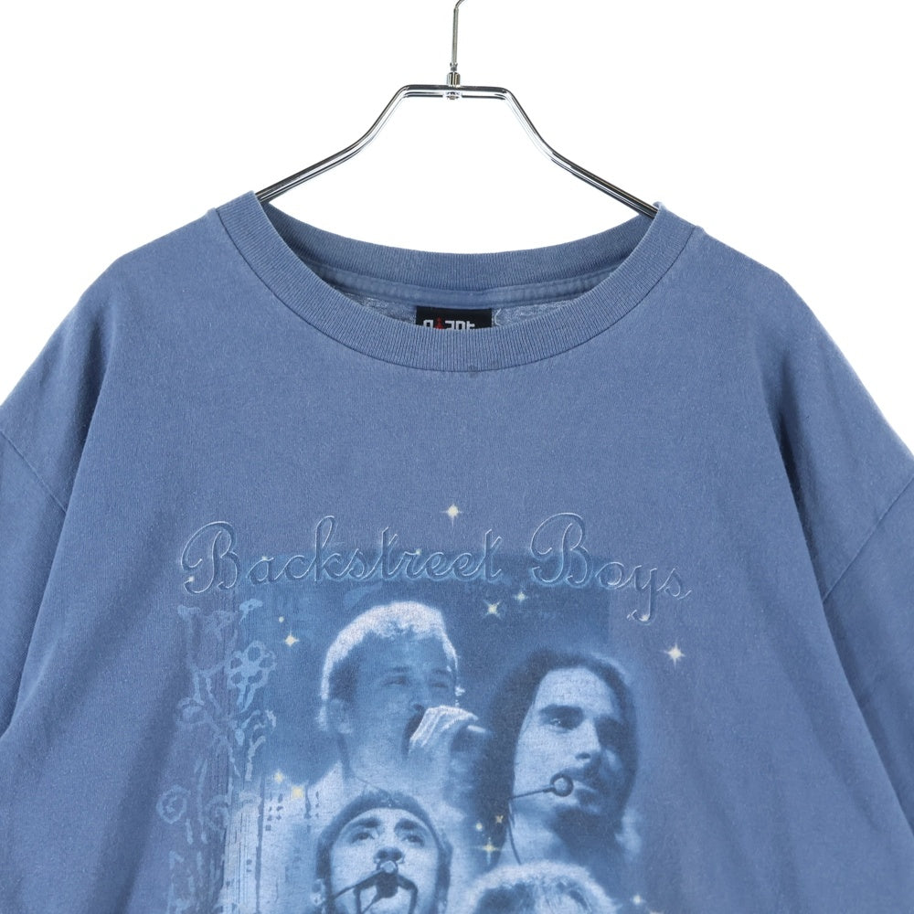 VINTAGE(ヴィンテージ) 00S BACK STREET BOYS TOUT T-shirt バックストリートボーイズ ツアー 両面プリント 半袖Tシャツ カットソー ブルー