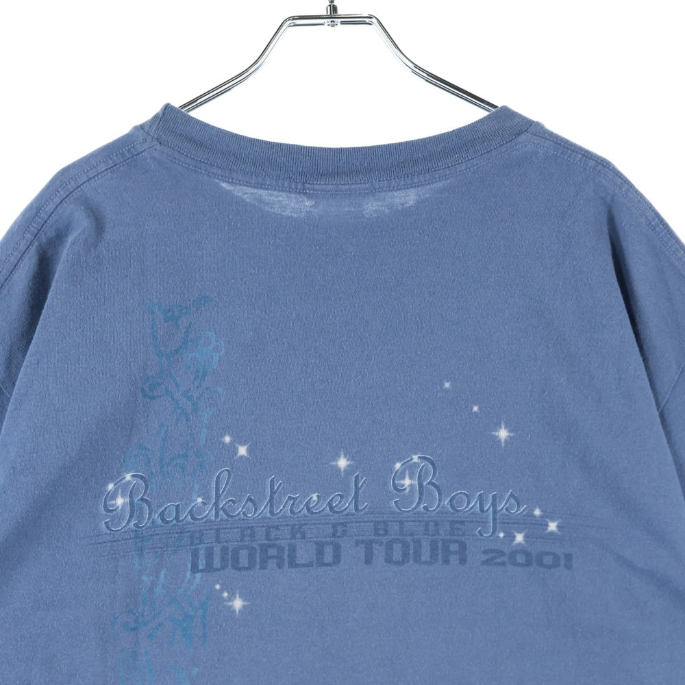 VINTAGE(ヴィンテージ) 00S BACK STREET BOYS TOUT T-shirt バックストリートボーイズ ツアー 両面プリント 半袖Tシャツ カットソー ブルー