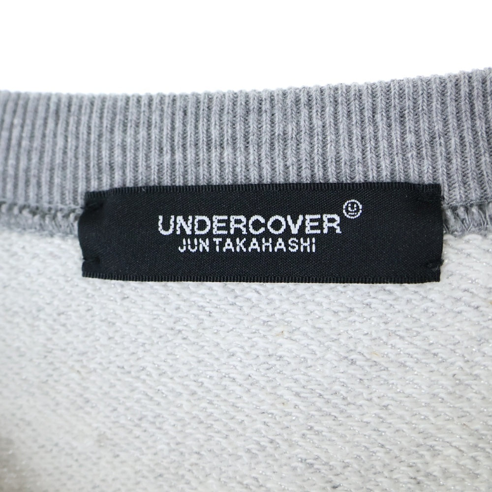 UNDERCOVER(アンダーカバー) 23SS POST PUNK ポストパンク プリント クルーネック スウェットトレーナー グレー UC1C4891-1