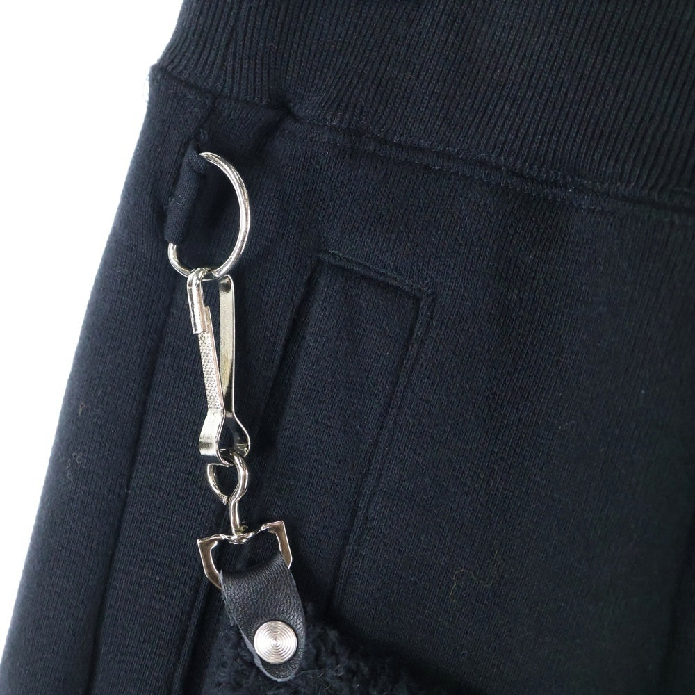 UNDERCOVER(アンダーカバー) 25AW コットンスウェットテーパードバムフラップパンツ ブラック UC2E4510
