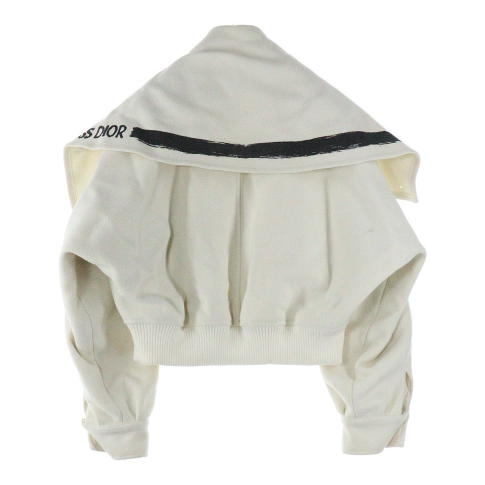 Christian Dior(クリスチャンディオール) 24-25AW Runway Dior Over Size Collar Bomber jacket ランナウェイ オーバーサイズ カラー付き ボンバージャケット アイボリー