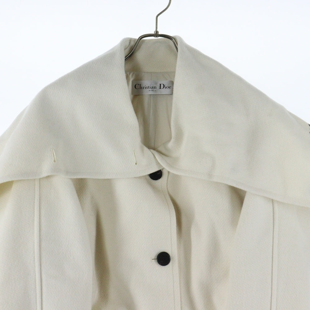 Christian Dior(クリスチャンディオール) 24-25AW Runway Dior Over Size Collar Bomber jacket ランナウェイ オーバーサイズ カラー付き ボンバージャケット アイボリー