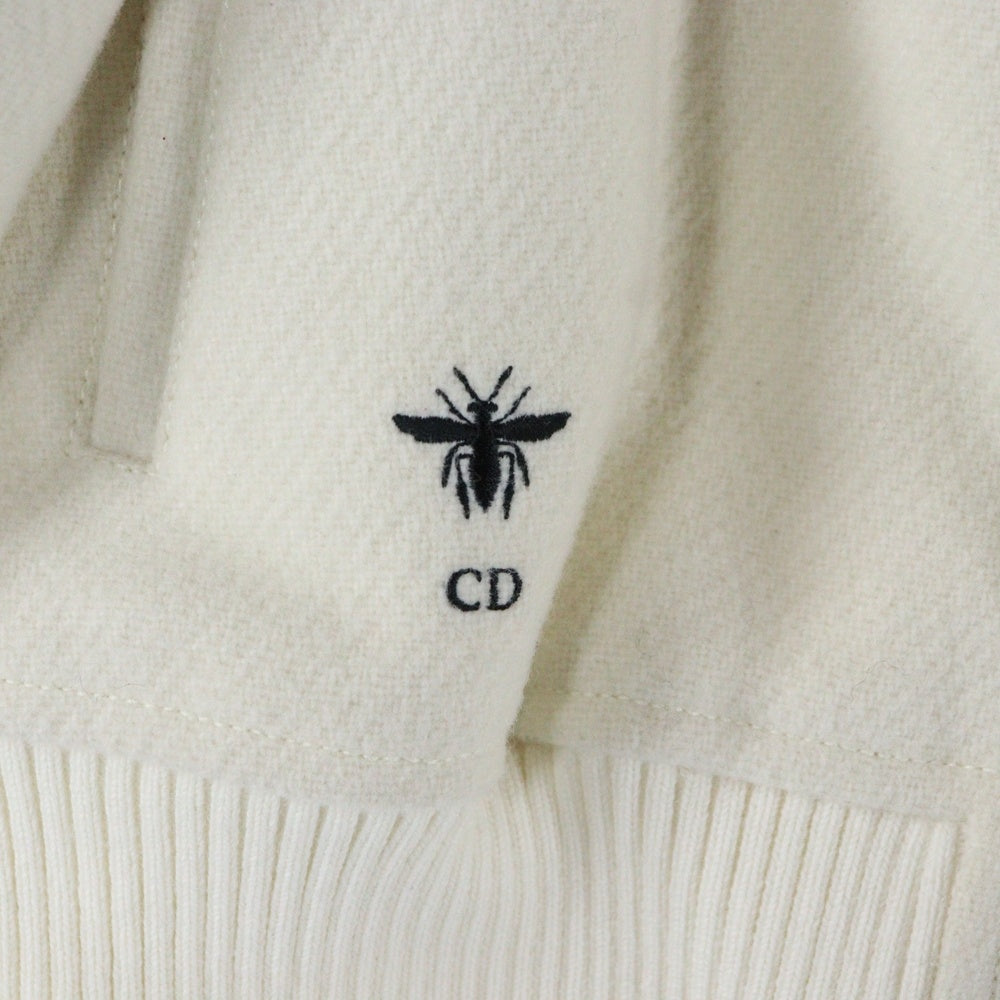 Christian Dior(クリスチャンディオール) 24-25AW Runway Dior Over Size Collar Bomber jacket ランナウェイ オーバーサイズ カラー付き ボンバージャケット アイボリー