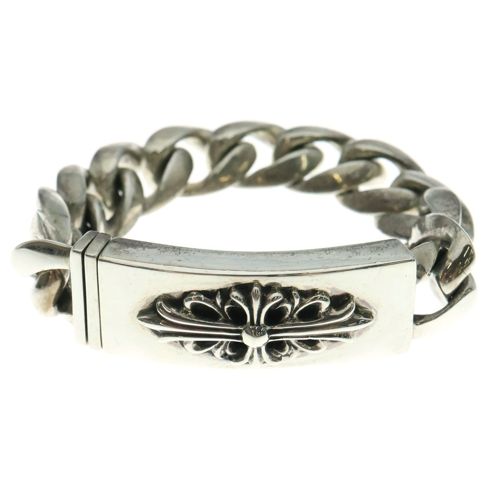 CHROME HEARTS(クロムハーツ) ID FLORAL CRS フローラルクロスIDクラシックリンク ブレスレット 11LINK シルバー BCA164