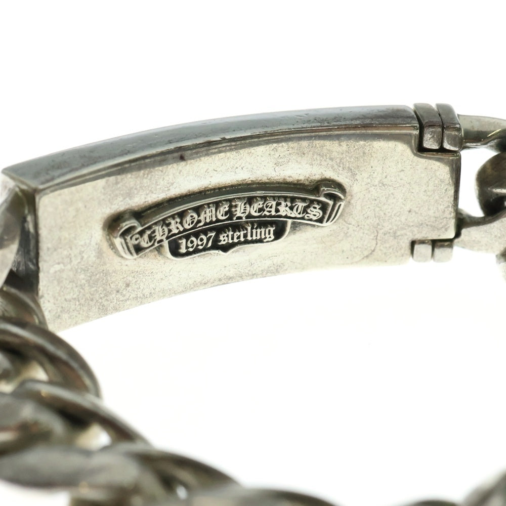 CHROME HEARTS(クロムハーツ) ID FLORAL CRS フローラルクロスIDクラシックリンク ブレスレット 11LINK シルバー BCA164