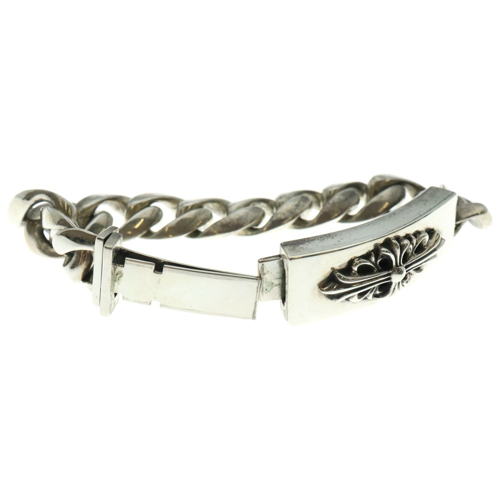 CHROME HEARTS(クロムハーツ) ID FLORAL CRS フローラルクロスIDクラシックリンク ブレスレット 11LINK シルバー BCA164