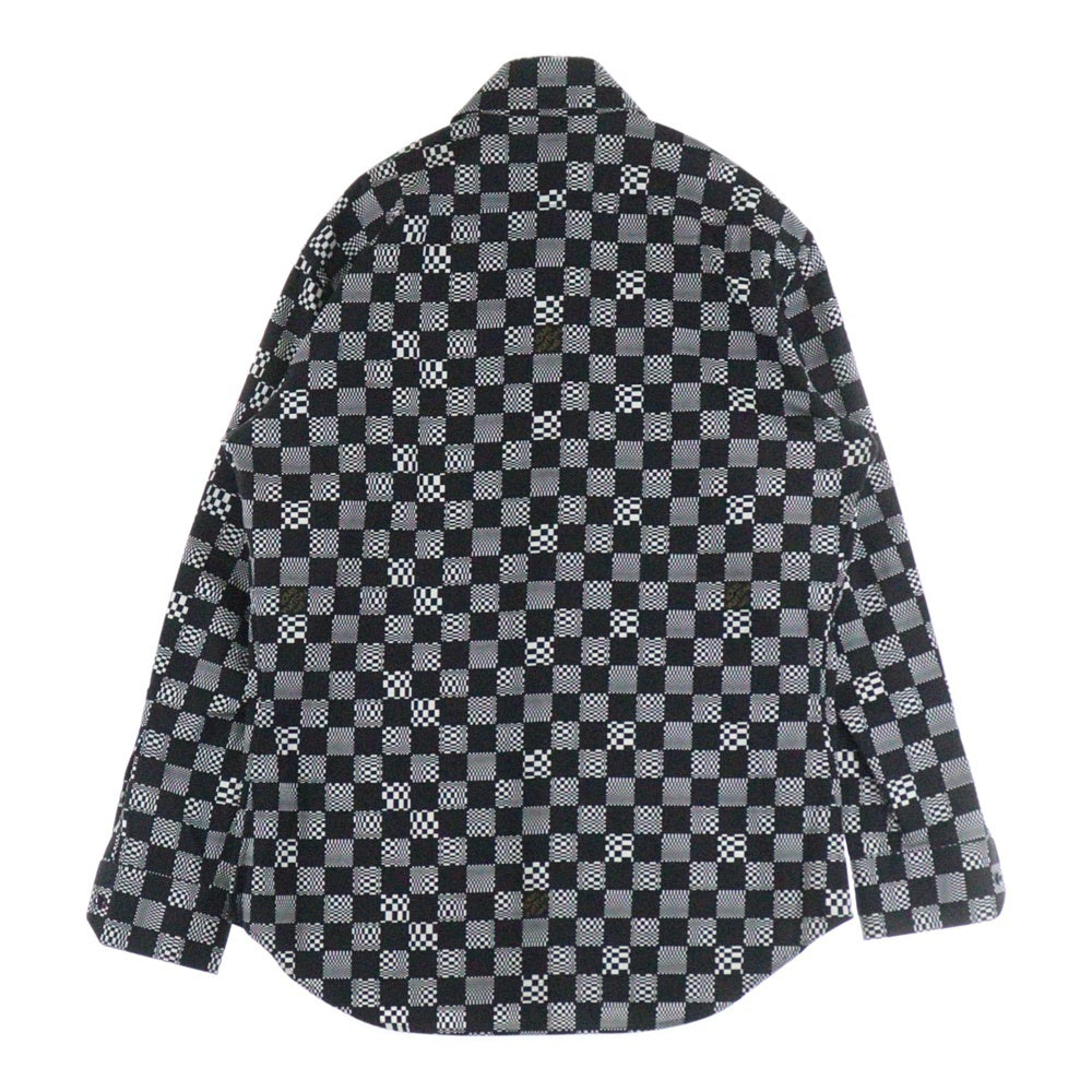 LOUIS VUITTON(ルイヴィトン) ディストーテッド ダミエ 長袖シャツ ブラック RM211 ZYT HKS71W