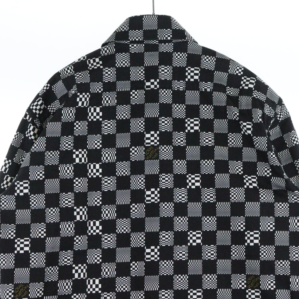 LOUIS VUITTON(ルイヴィトン) ディストーテッド ダミエ 長袖シャツ ブラック RM211 ZYT HKS71W