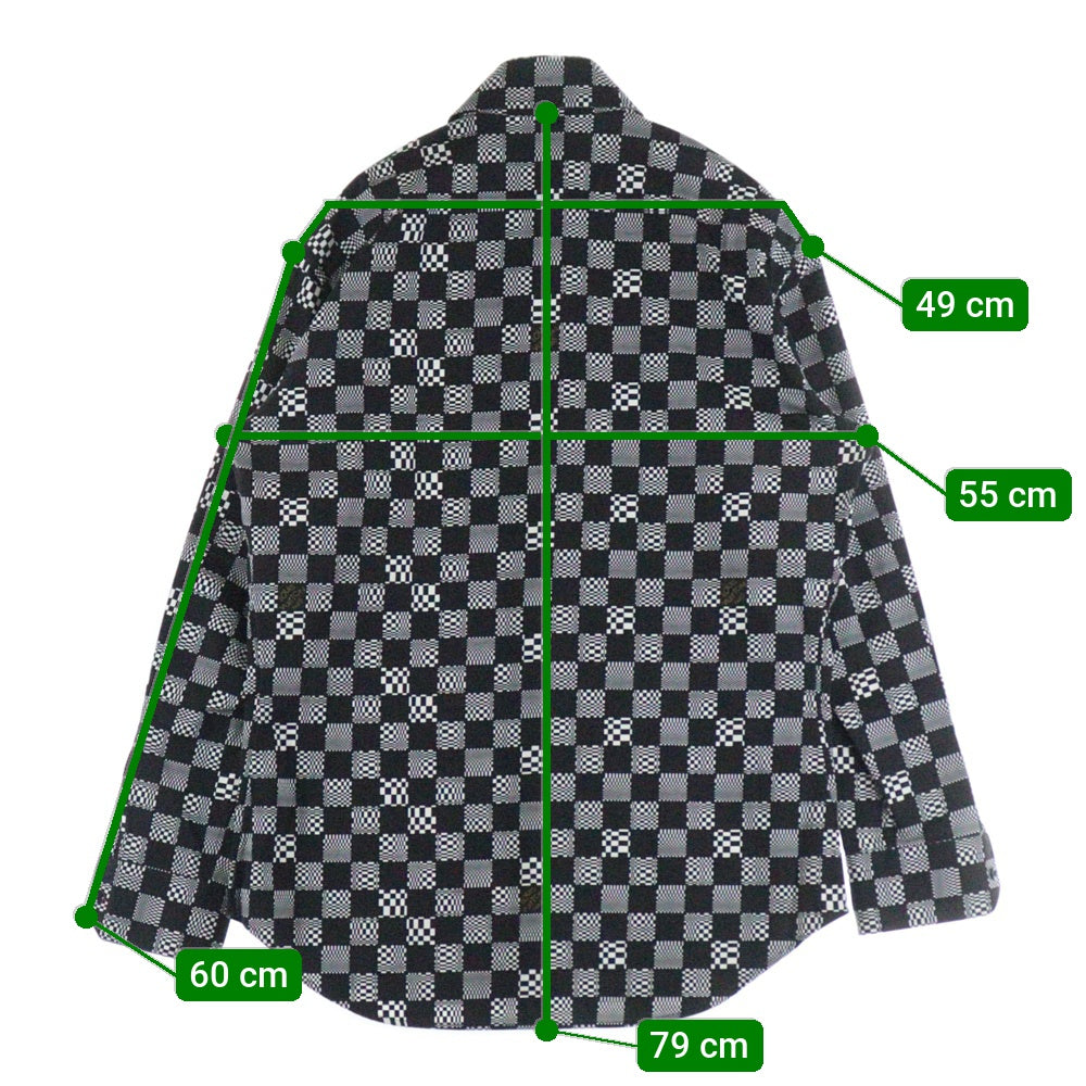 LOUIS VUITTON(ルイヴィトン) ディストーテッド ダミエ 長袖シャツ ブラック RM211 ZYT HKS71W