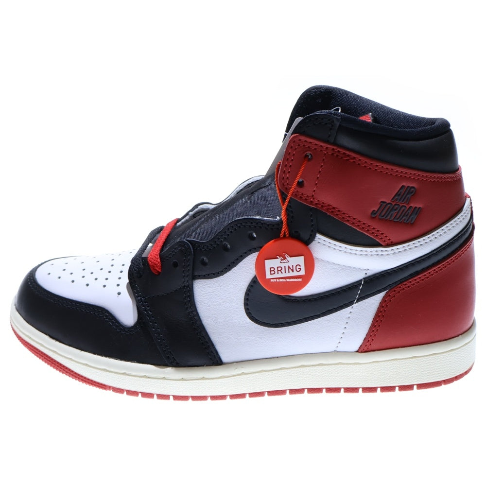 NIKE(ナイキ) AIR JORDAN 1 RETRO HIGH OG エアジョーダン1 レトロ ブラックトゥリイマジンド ハイカットスニーカー ホワイト/ブラック/レッド US8/26cm DZ5485-106