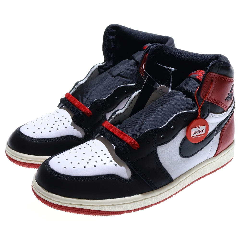 NIKE(ナイキ) AIR JORDAN 1 RETRO HIGH OG エアジョーダン1 レトロ ブラックトゥリイマジンド ハイカットスニーカー ホワイト/ブラック/レッド US8/26cm DZ5485-106