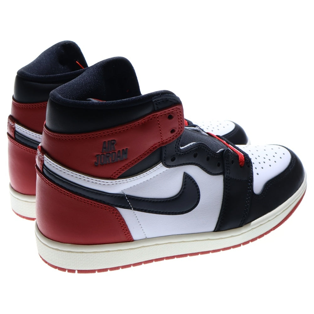 NIKE(ナイキ) AIR JORDAN 1 RETRO HIGH OG エアジョーダン1 レトロ ブラックトゥリイマジンド ハイカットスニーカー ホワイト/ブラック/レッド US8/26cm DZ5485-106