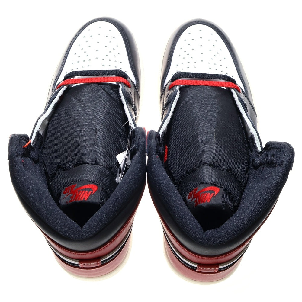 NIKE(ナイキ) AIR JORDAN 1 RETRO HIGH OG エアジョーダン1 レトロ ブラックトゥリイマジンド ハイカットスニーカー ホワイト/ブラック/レッド US8/26cm DZ5485-106