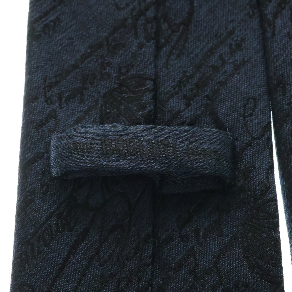Berluti(ベルルッティ) カリグラフィシルクスクリットタイ ネクタイ ネイビー