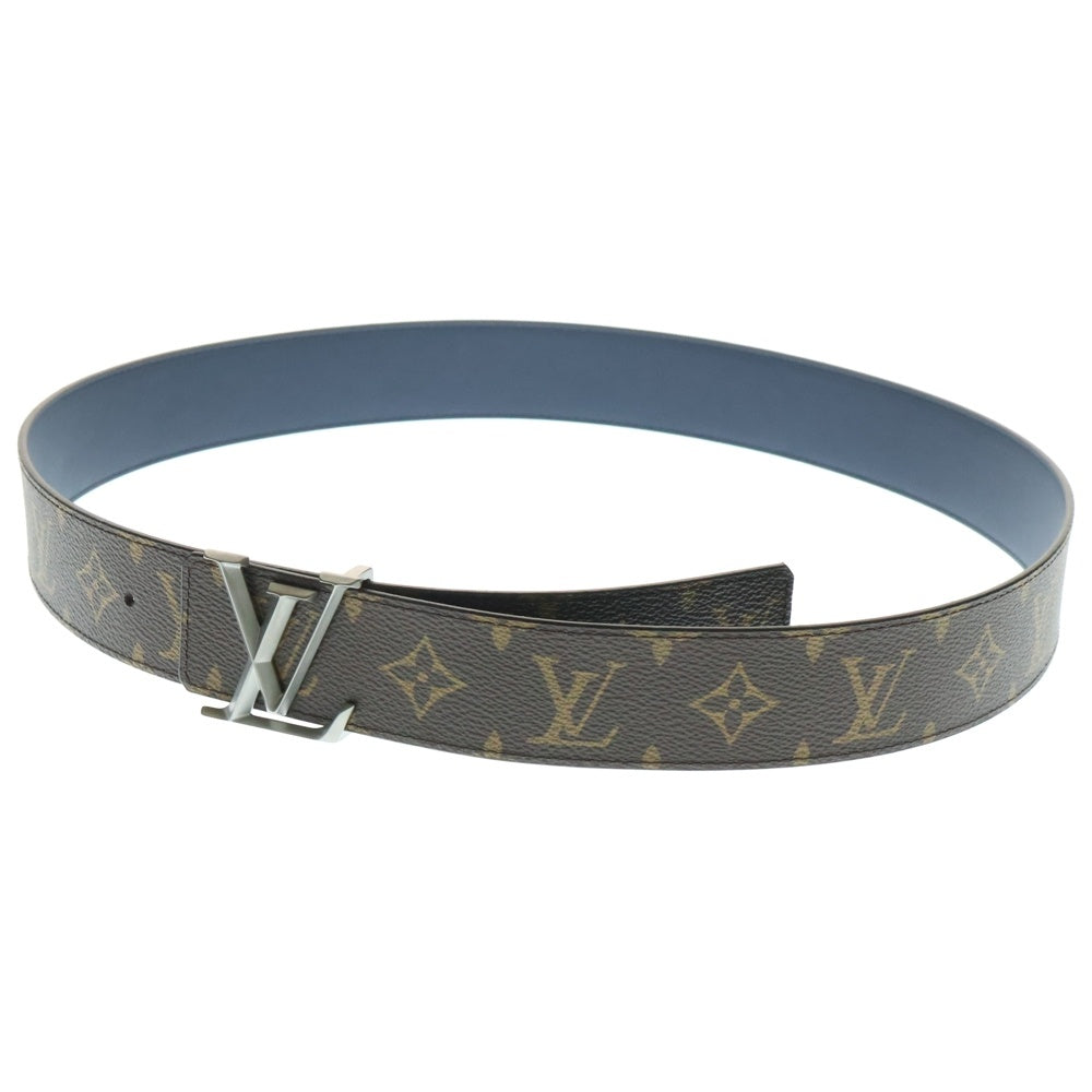 LOUIS VUITTON(ルイヴィトン) LVロゴバックル モノグラム リバーシブル レザーベルト ブラウン/ネイビー M0635