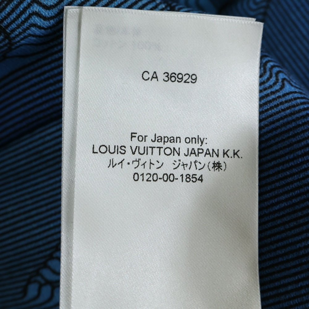 LOUIS VUITTON(ルイヴィトン) 22AW 3Dモノグラム総柄 フーディ プルオーバー スウェットパーカー ブルー RM222Q IHN HNY41W