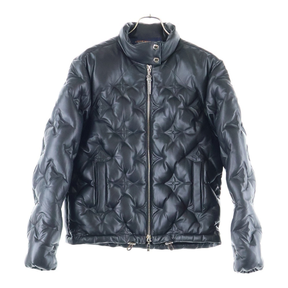 LOUIS VUITTON(ルイヴィトン) モノグラムエンボス レザーダウンジャケット ブラック レディース FHLC02NOH