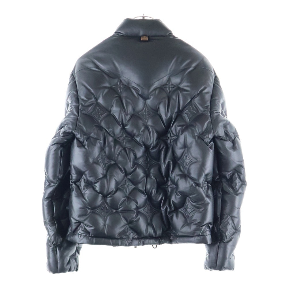 LOUIS VUITTON(ルイヴィトン) モノグラムエンボス レザーダウンジャケット ブラック レディース FHLC02NOH