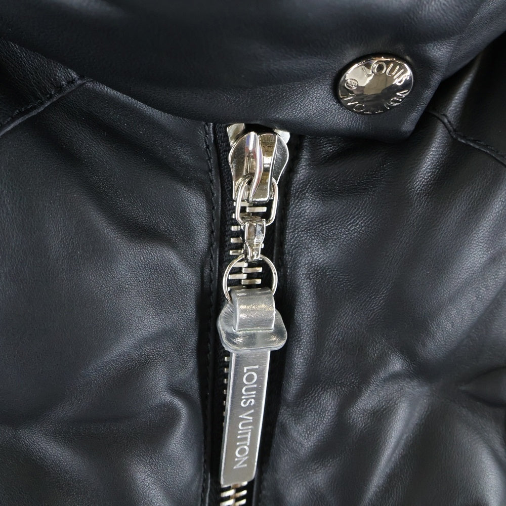 LOUIS VUITTON(ルイヴィトン) モノグラムエンボス レザーダウンジャケット ブラック レディース FHLC02NOH