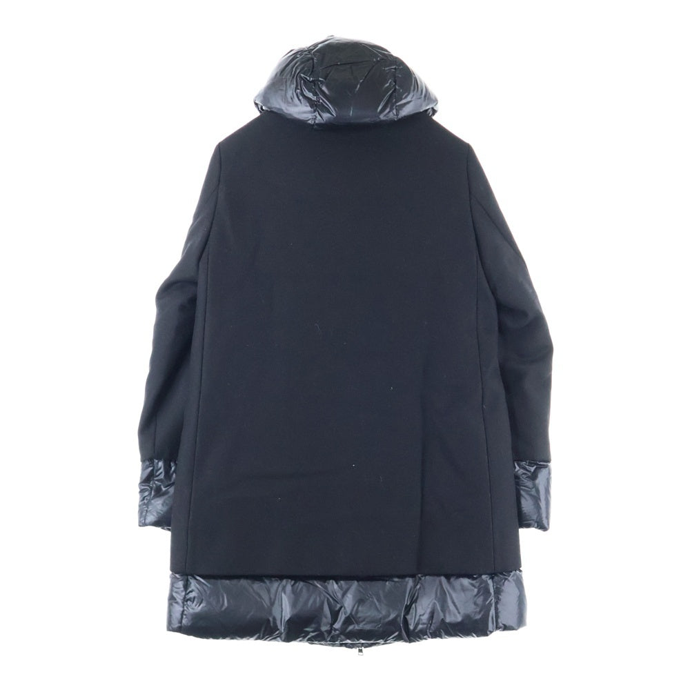 HERNO(ヘルノ) ドッキング フーデッド ナイロン ダウンコート ブラック レディースpi001966d-33344-9300