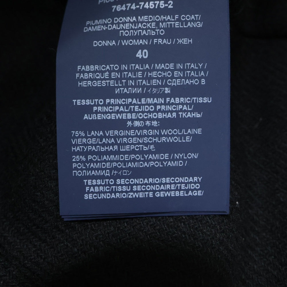 HERNO(ヘルノ) ドッキング フーデッド ナイロン ダウンコート ブラック レディースpi001966d-33344-9300