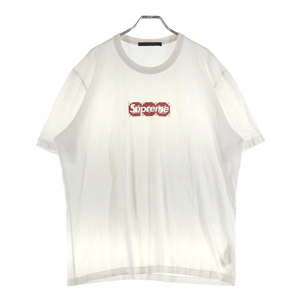 SUPREME(シュプリーム) 17AW×LOUIS VUITTON Box Logo Tee ルイヴィトン LVボックスロゴクルーネック半袖Tシャツ RM172 JC8 HDY92W ホワイト