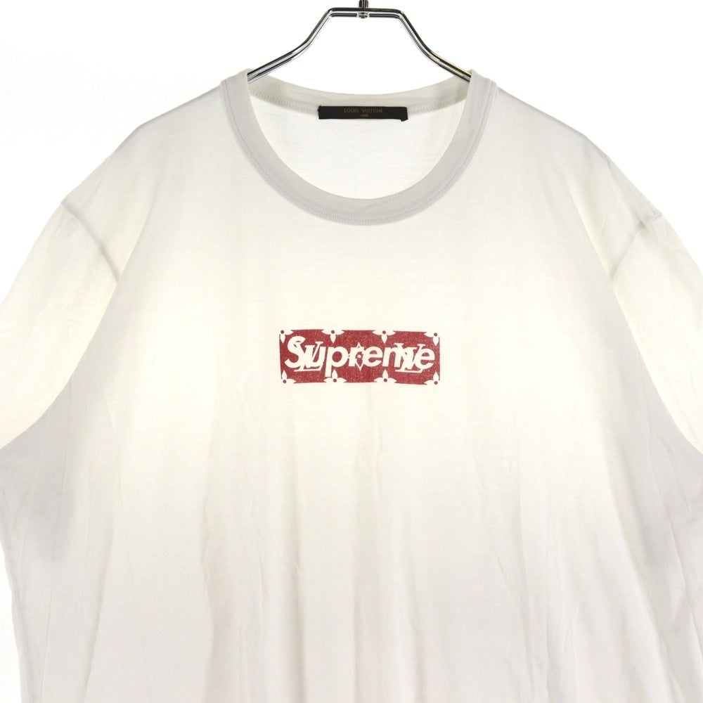SUPREME(シュプリーム) 17AW×LOUIS VUITTON Box Logo Tee ルイヴィトン LVボックスロゴクルーネック半袖Tシャツ RM172 JC8 HDY92W ホワイト