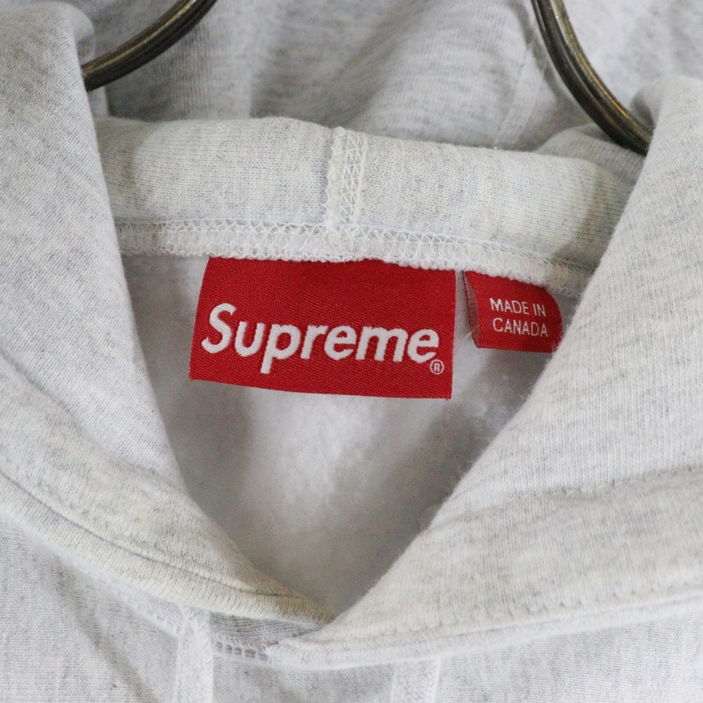 SUPREME(シュプリーム) 22SS Raised Handstyle Hooded Sweatshirt Ash Grey ロゴ刺繍 レイズドハンドスタイル プルオーバーパーカー フーディー グレー