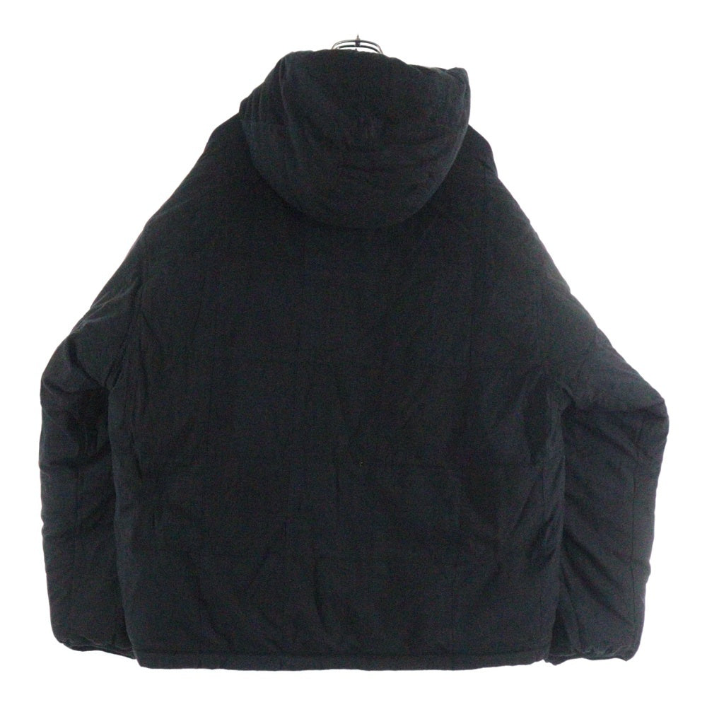 SUPREME(シュプリーム) 23SS Madras Reversible Windstopper Puffer Jacket パッチワーク プリマロフト リバーシブル フードジャケット ブラック