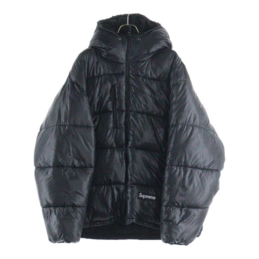 SUPREME(シュプリーム) 23SS Madras Reversible Windstopper Puffer Jacket パッチワーク プリマロフト リバーシブル フードジャケット ブラック