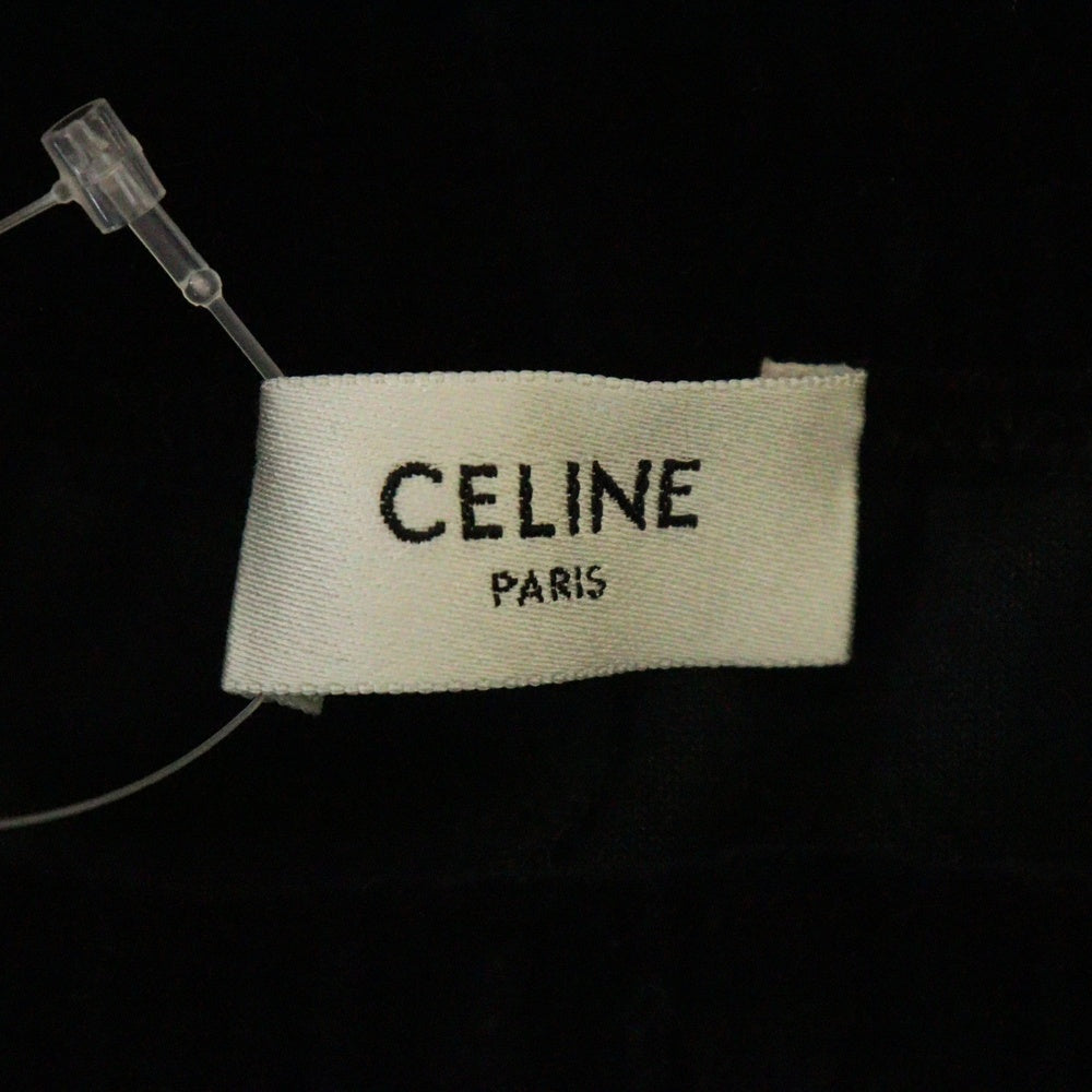 CELINE(セリーヌ) ベルベット ベロア トラックパンツ ブラック/ホワイト 2Z350748Q