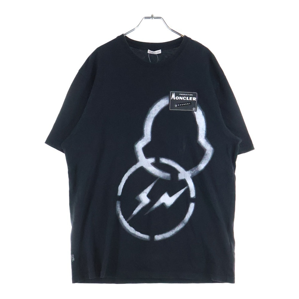 MONCLER(モンクレール) GENIUS ジーニアス ロゴパッチ クルーネックTシャツ カットソー ブラック F209U8C70710